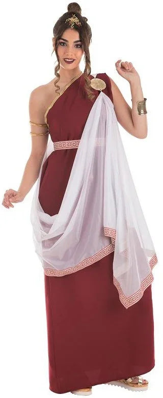 Disfraz de Princesa Romana Granate para Mujer Damas Romanas y Griegas Llopis